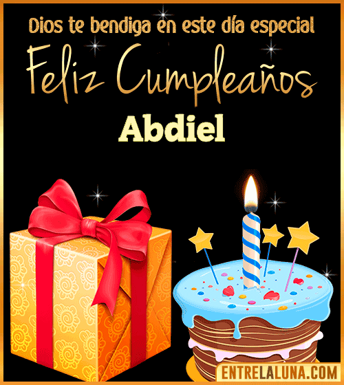 Feliz Cumpleaños, Dios te bendiga en este día especial Abdiel
