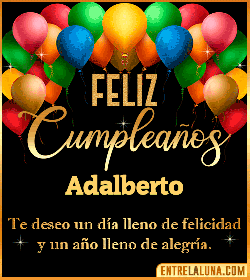 Mensajes de cumpleaños Adalberto