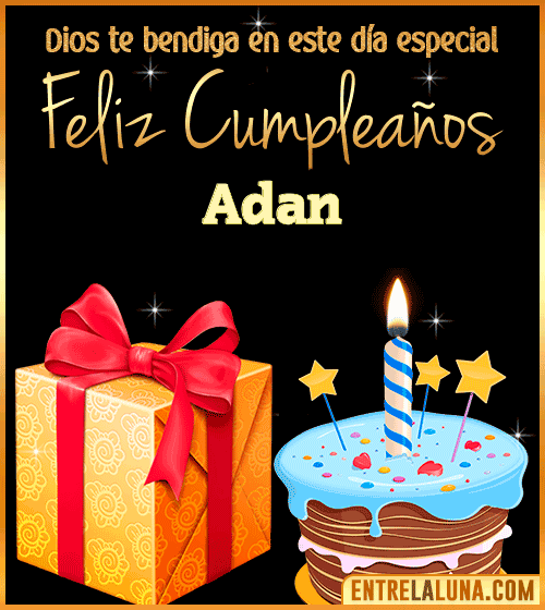 Feliz Cumpleaños, Dios te bendiga en este día especial Adan