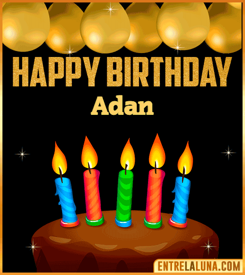 Happy Birthday gif Adan
