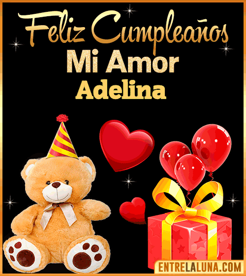 Gif Feliz Cumpleaños mi Amor Adelina