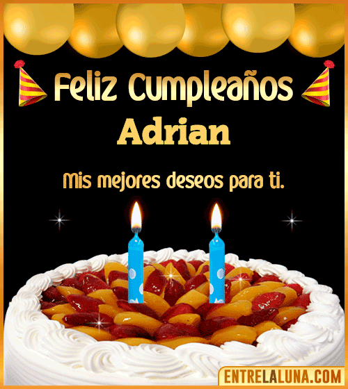 Gif de pastel de Cumpleaños Adrian