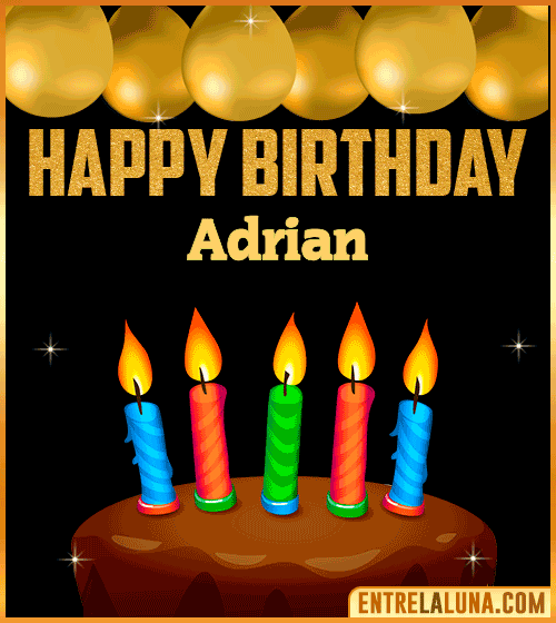 Happy Birthday gif Adrian