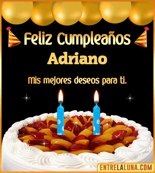 Gif de pastel de Cumpleaños Adriano