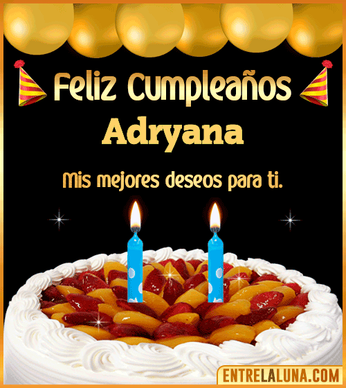 Gif de pastel de Cumpleaños Adryana