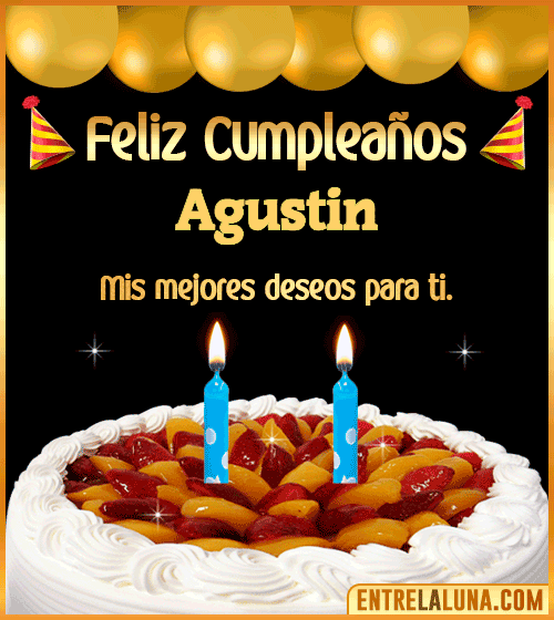 Gif de pastel de Cumpleaños Agustin