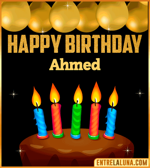 Happy Birthday gif Ahmed