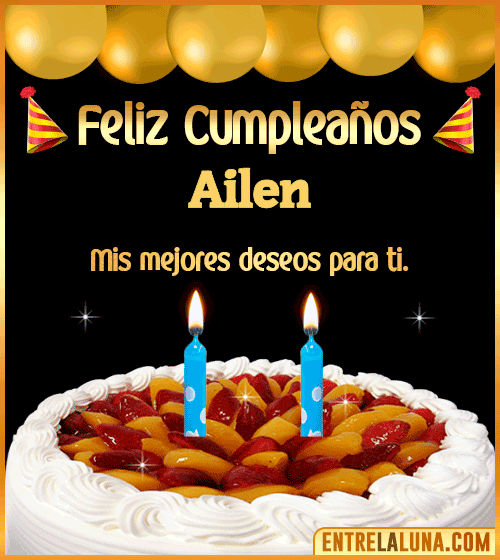 Gif de pastel de Cumpleaños Ailen