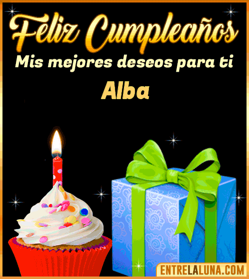 Feliz Cumpleaños gif Alba