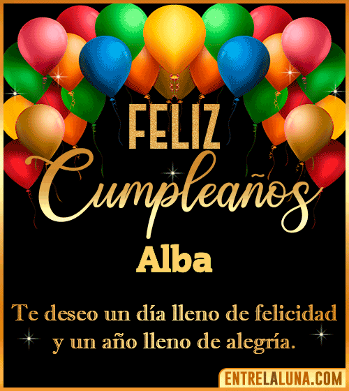 Mensajes de cumpleaños Alba