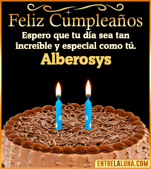 Gif de pastel de Feliz Cumpleaños Alberosys