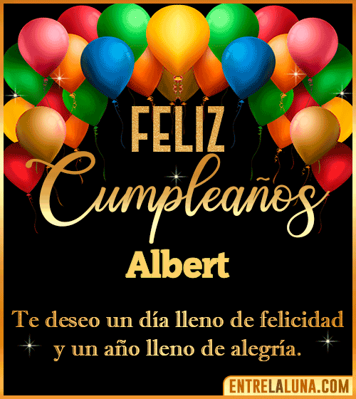 Mensajes de cumpleaños Albert