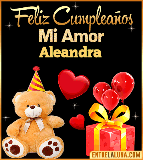 Gif Feliz Cumpleaños mi Amor Aleandra