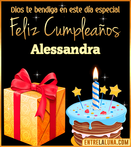Feliz Cumpleaños, Dios te bendiga en este día especial Alessandra