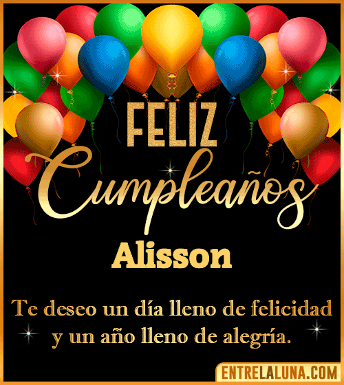 Mensajes de cumpleaños Alisson