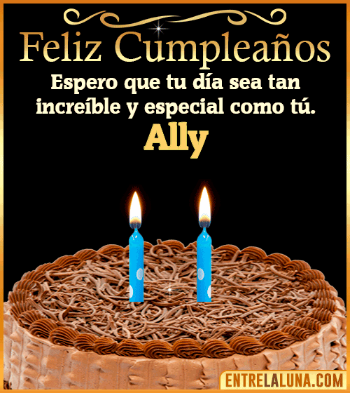 Gif de pastel de Feliz Cumpleaños Ally