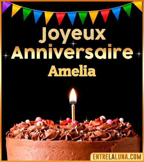GIF Joyeux Anniversaire Amelia
