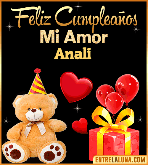 Gif Feliz Cumpleaños mi Amor Anali