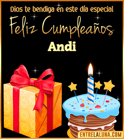 Feliz Cumpleaños, Dios te bendiga en este día especial Andi
