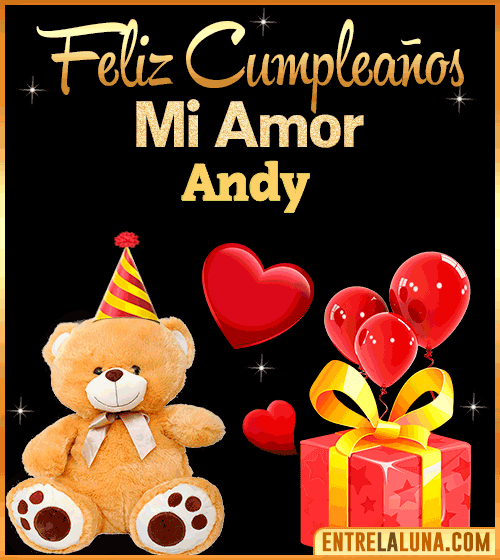 Gif Feliz Cumpleaños mi Amor Andy