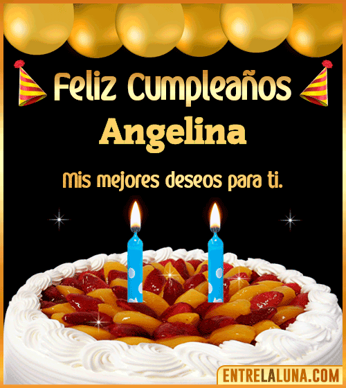 Gif de pastel de Cumpleaños Angelina