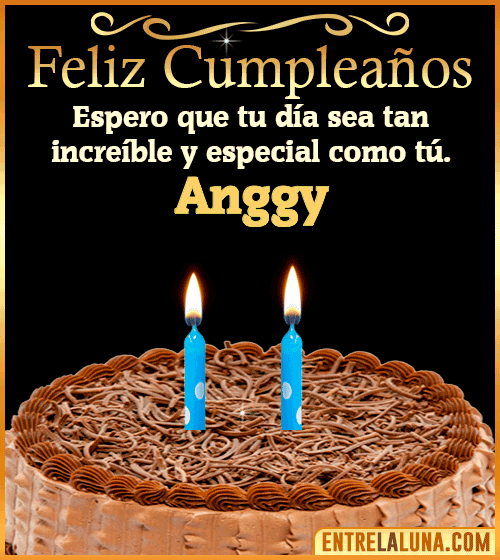 Gif de pastel de Feliz Cumpleaños Anggy