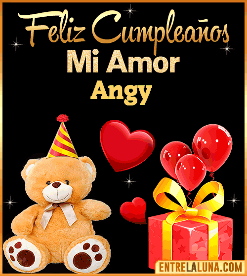 Gif Feliz Cumpleaños mi Amor Angy