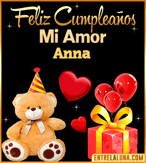 Gif Feliz Cumpleaños mi Amor Anna