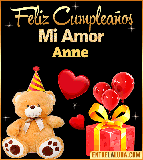 Gif Feliz Cumpleaños mi Amor Anne