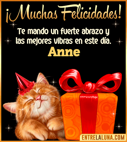 Muchas felicidades en tu Cumpleaños Anne