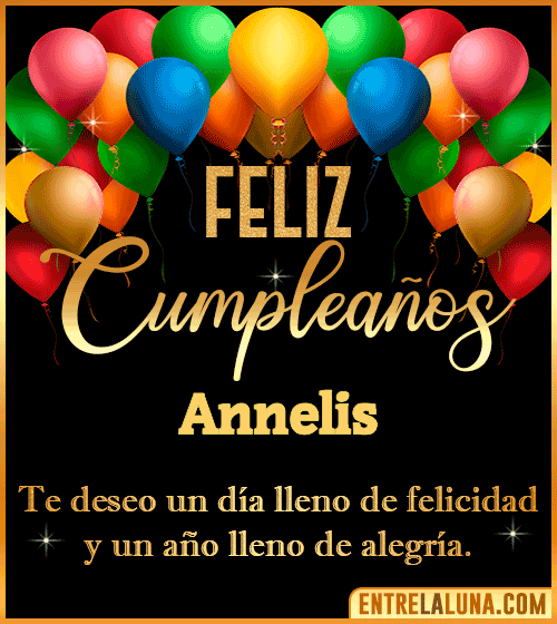 Mensajes de cumpleaños Annelis
