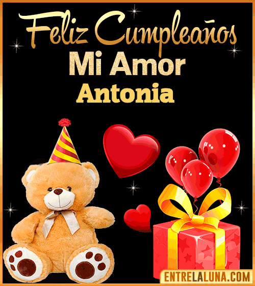 Gif Feliz Cumpleaños mi Amor Antonia