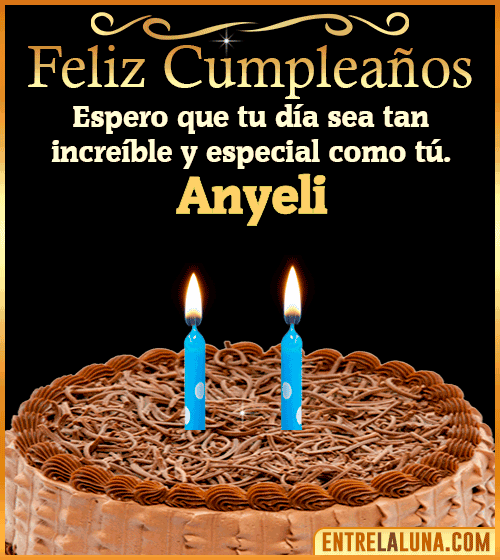 Gif de pastel de Feliz Cumpleaños Anyeli