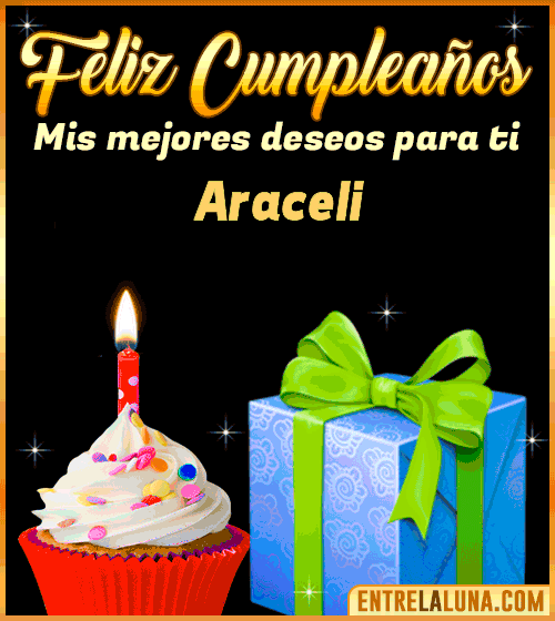 Feliz Cumpleaños gif Araceli