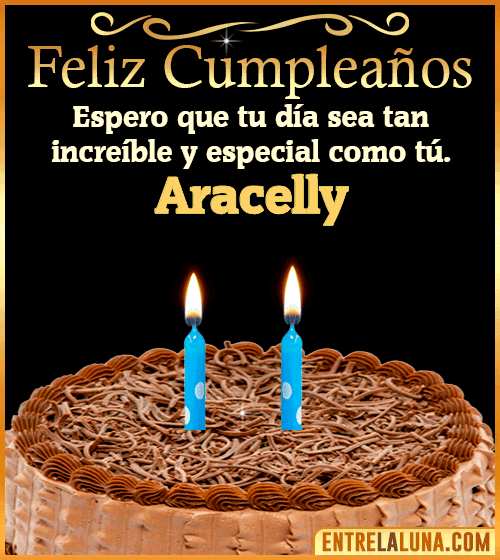 Gif de pastel de Feliz Cumpleaños Aracelly