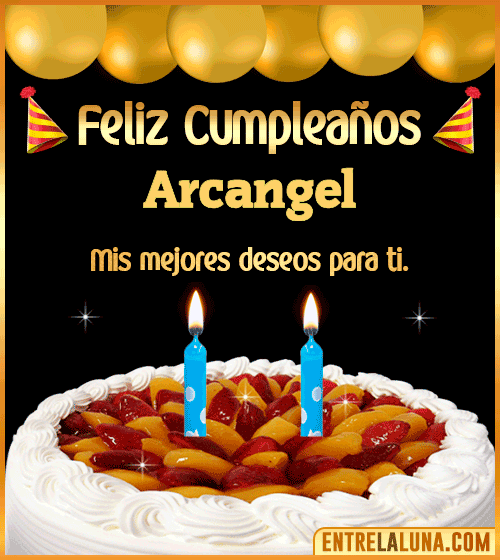 Gif de pastel de Cumpleaños Arcangel