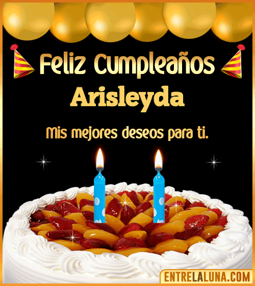 Gif de pastel de Cumpleaños Arisleyda