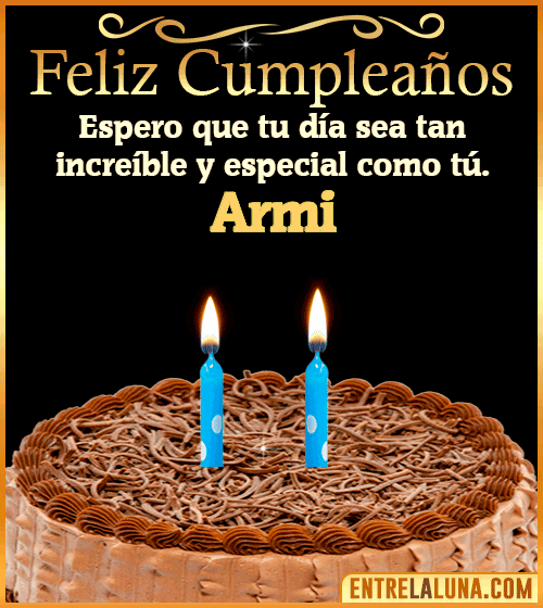 Gif de pastel de Feliz Cumpleaños Armi