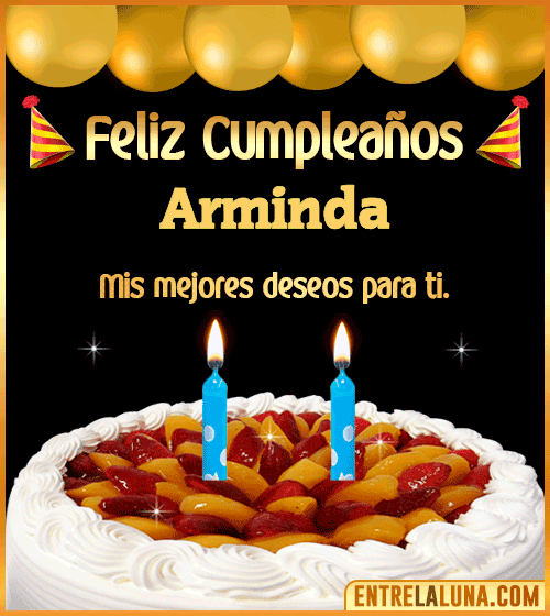 Gif de pastel de Cumpleaños Arminda