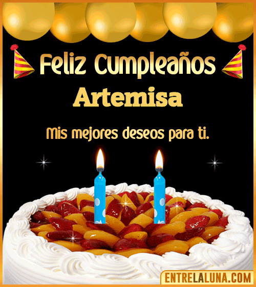 Gif de pastel de Cumpleaños Artemisa