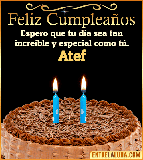 Gif de pastel de Feliz Cumpleaños Atef
