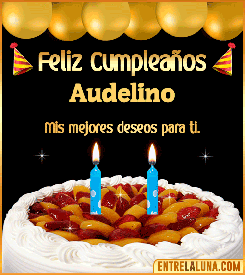 Gif de pastel de Cumpleaños Audelino