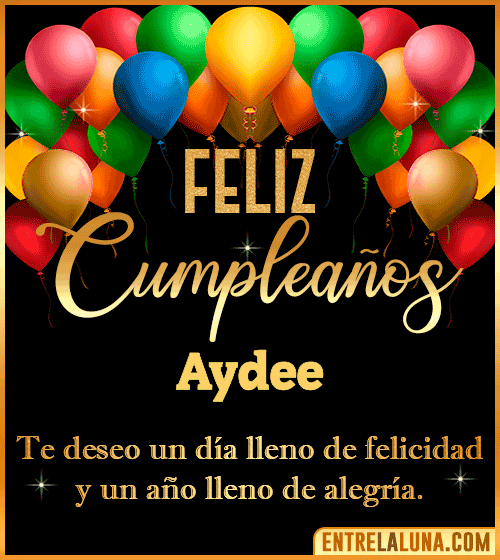 Mensajes de cumpleaños Aydee