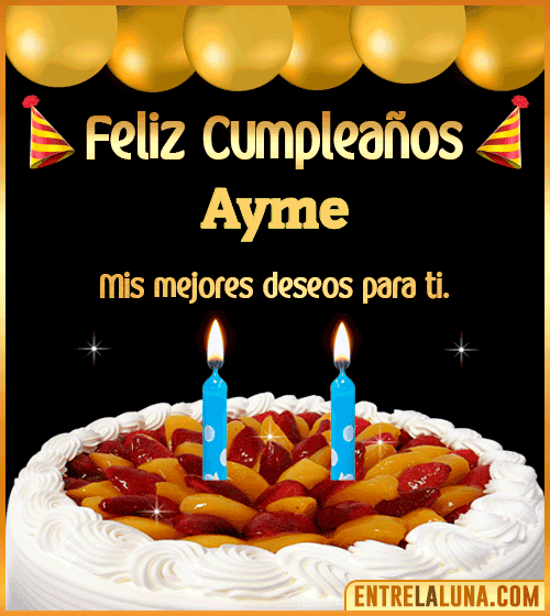 Gif de pastel de Cumpleaños Ayme