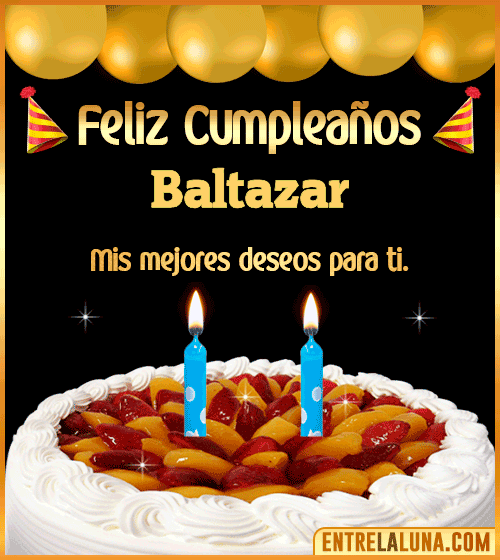 Gif de pastel de Cumpleaños Baltazar