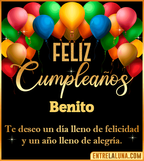 Mensajes de cumpleaños Benito
