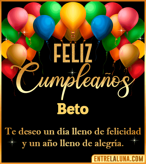 Mensajes de cumpleaños Beto