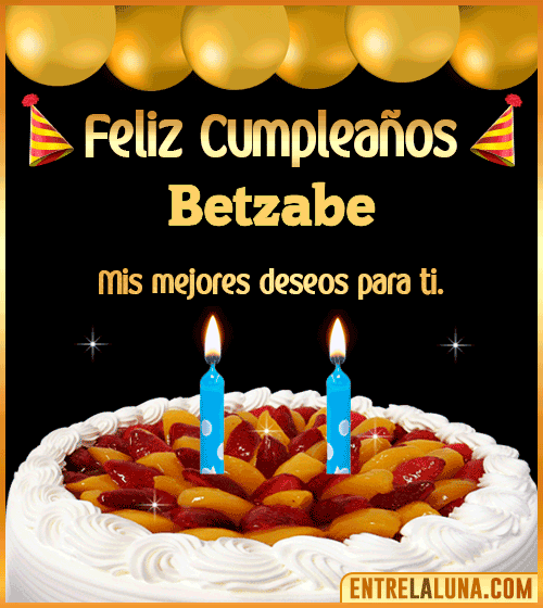 Gif de pastel de Cumpleaños Betzabe