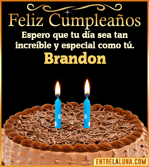 Gif de pastel de Feliz Cumpleaños Brandon