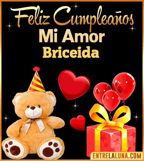 Gif Feliz Cumpleaños mi Amor Briceida